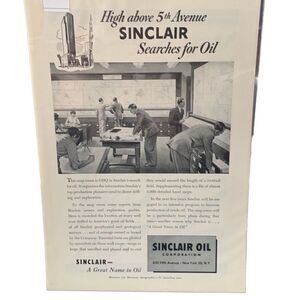 Vintage 1950 Sinclair Oil High Above 5th Ave Ad Advertisement